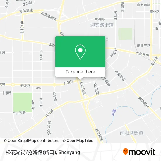 松花湖街/沧海路(路口) map