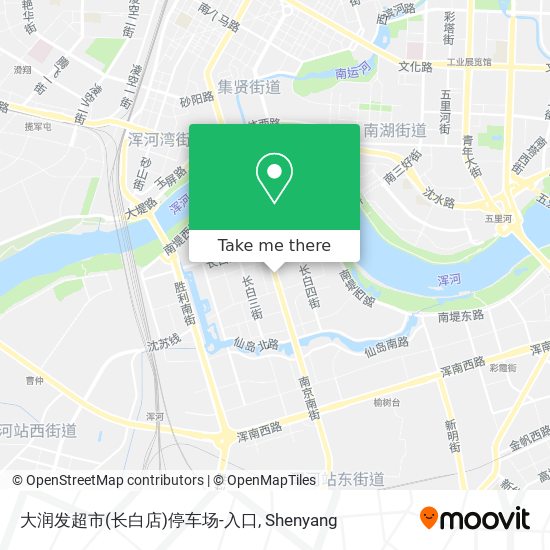 大润发超市(长白店)停车场-入口 map