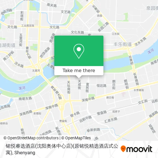 铭悦睿选酒店(沈阳奥体中心店)(原铭悦精选酒店式公寓) map
