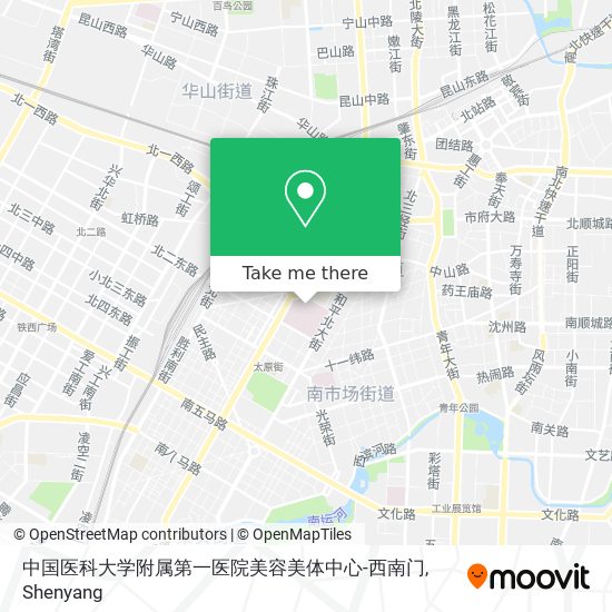 中国医科大学附属第一医院美容美体中心-西南门 map