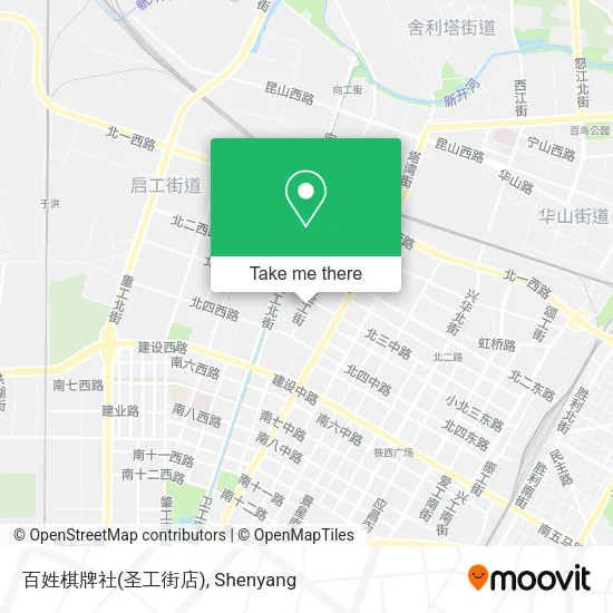 百姓棋牌社(圣工街店) map