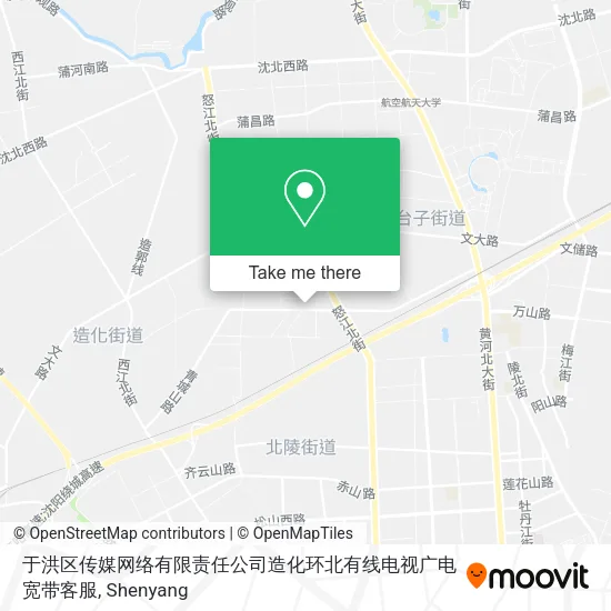 于洪区传媒网络有限责任公司造化环北有线电视广电宽带客服 map