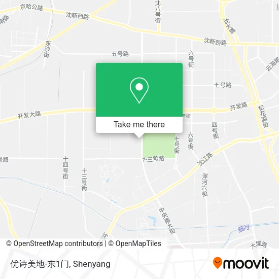 优诗美地-东1门 map