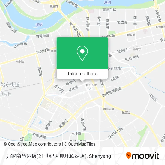 如家商旅酒店(21世纪大厦地铁站店) map