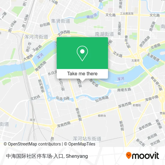 中海国际社区停车场-入口 map