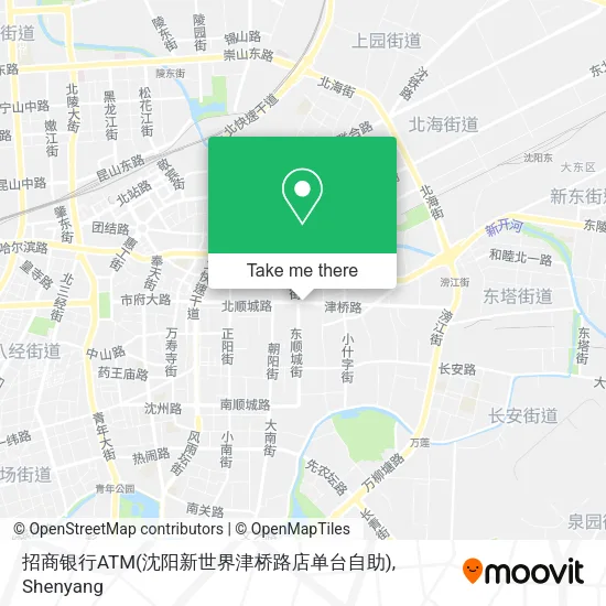 招商银行ATM(沈阳新世界津桥路店单台自助) map