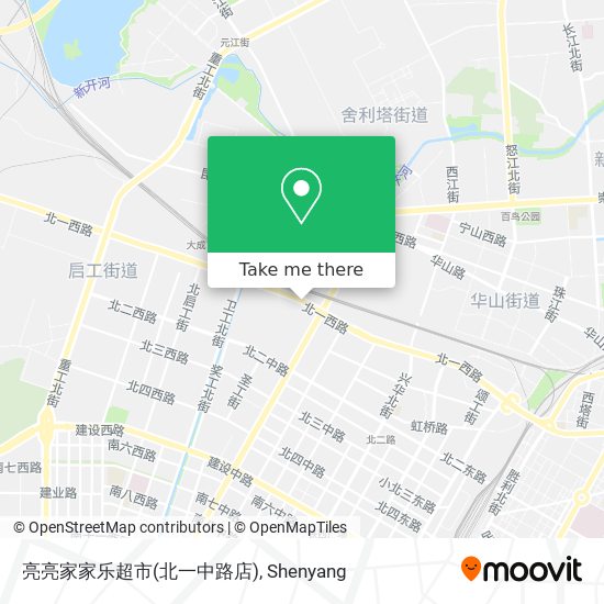 亮亮家家乐超市(北一中路店) map