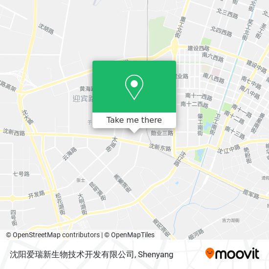 沈阳爱瑞新生物技术开发有限公司 map