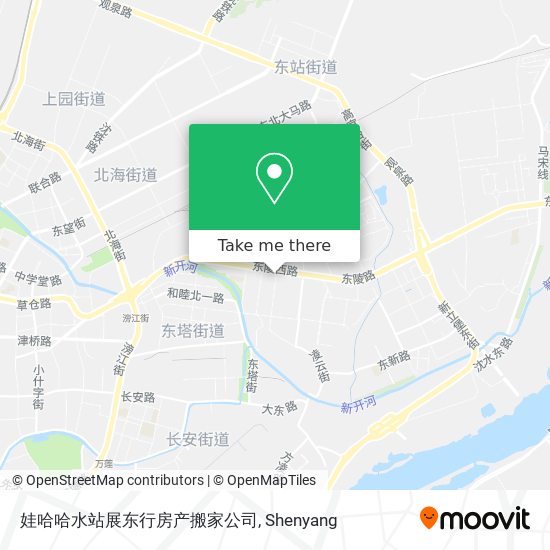 娃哈哈水站展东行房产搬家公司 map