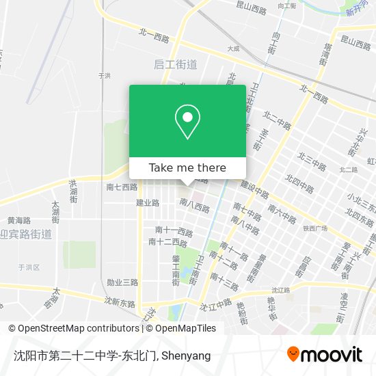 沈阳市第二十二中学-东北门 map