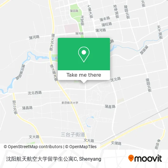 沈阳航天航空大学留学生公寓C map