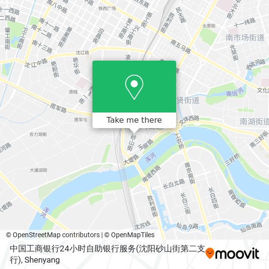 中国工商银行24小时自助银行服务(沈阳砂山街第二支行) map