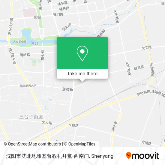 沈阳市沈北地雅基督教礼拜堂-西南门 map