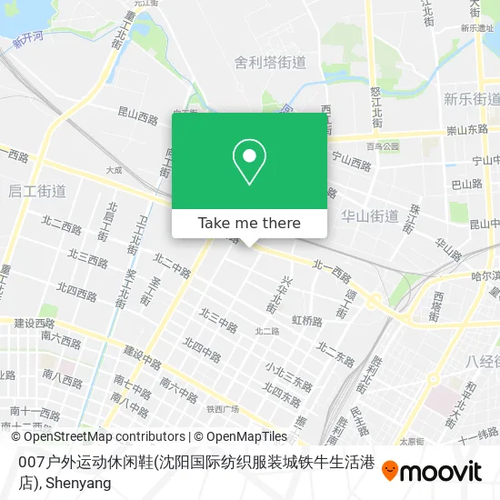 007户外运动休闲鞋(沈阳国际纺织服装城铁牛生活港店) map