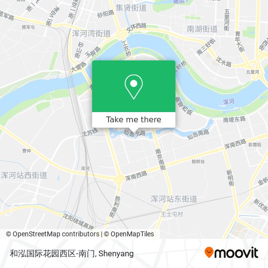 和泓国际花园西区-南门 map