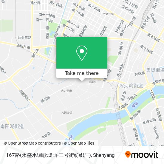 167路(永盛水调歌城西-三号街纺织厂) map