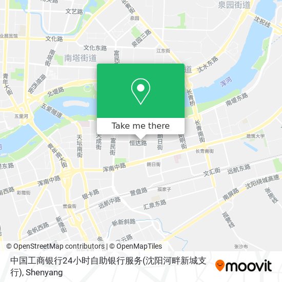 中国工商银行24小时自助银行服务(沈阳河畔新城支行) map
