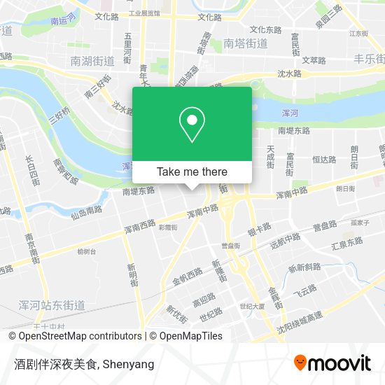酒剧伴深夜美食 map