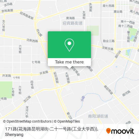 171路(花海路昆明湖街-二十一号路(工业大学西)) map