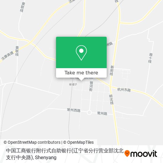 中国工商银行附行式自助银行(辽宁省分行营业部沈北支行中央路) map