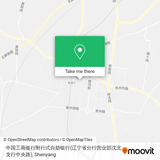 中国工商银行附行式自助银行(辽宁省分行营业部沈北支行中央路) map