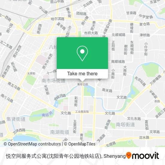 悦空间服务式公寓(沈阳青年公园地铁站店) map