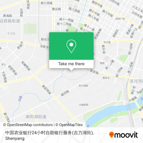 中国农业银行24小时自助银行服务(吉力湖街) map