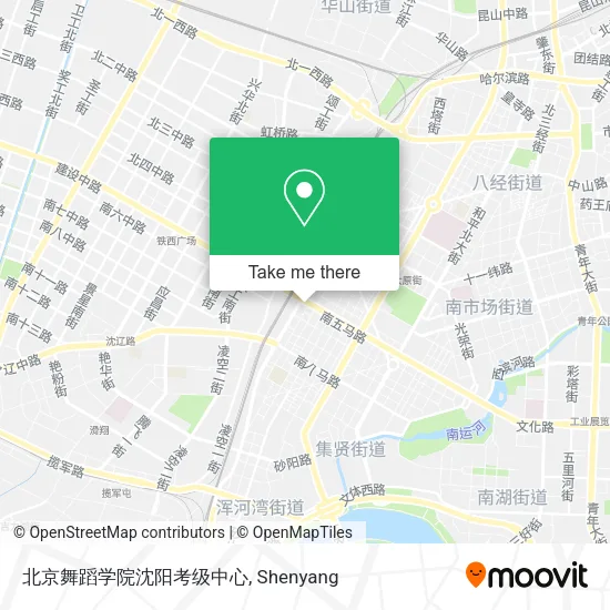 北京舞蹈学院沈阳考级中心 map