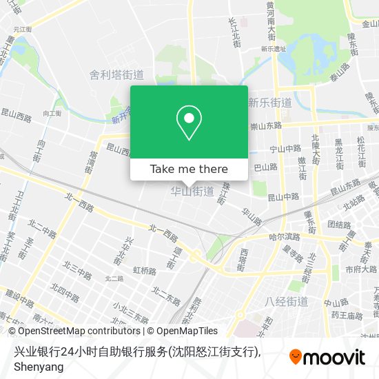 兴业银行24小时自助银行服务(沈阳怒江街支行) map