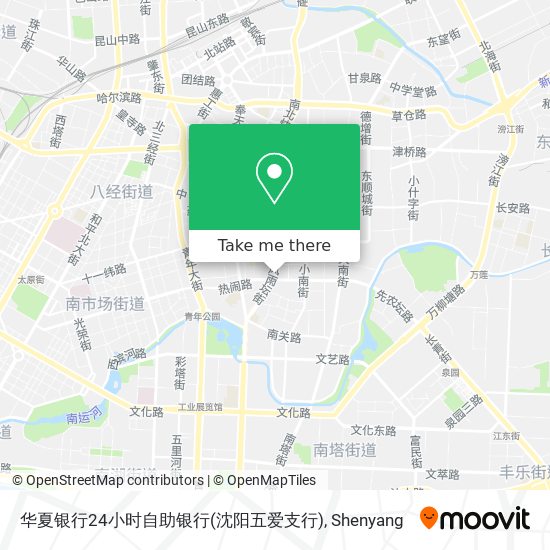 华夏银行24小时自助银行(沈阳五爱支行) map