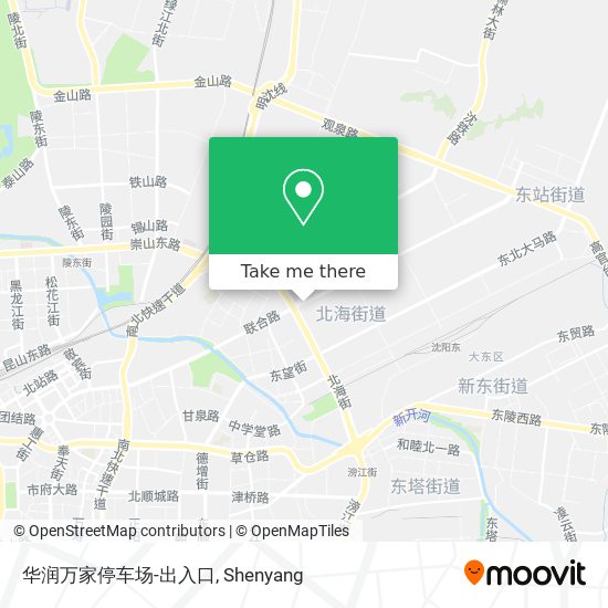 华润万家停车场-出入口 map