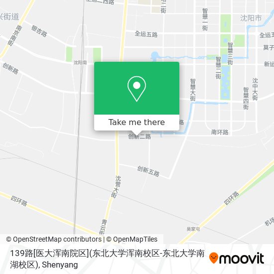 139路[医大浑南院区](东北大学浑南校区-东北大学南湖校区) map