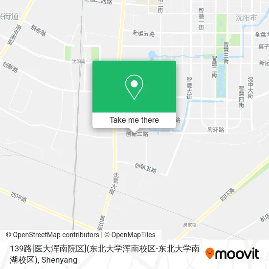 139路[医大浑南院区](东北大学浑南校区-东北大学南湖校区) map