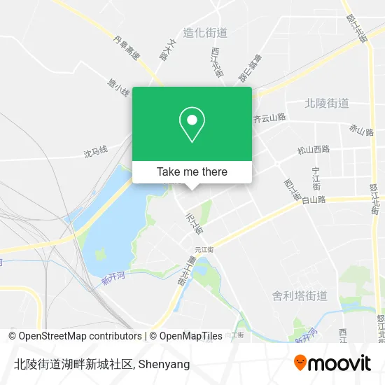北陵街道湖畔新城社区 map