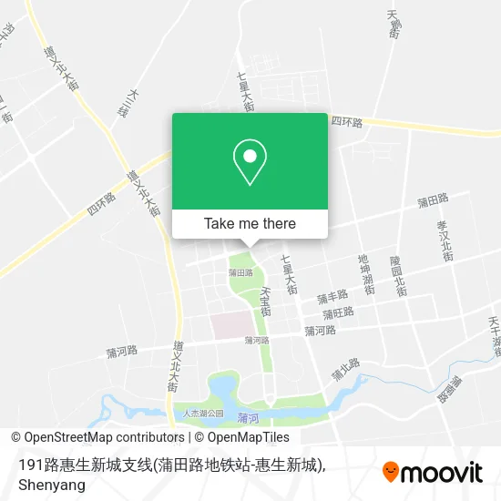 191路惠生新城支线(蒲田路地铁站-惠生新城) map