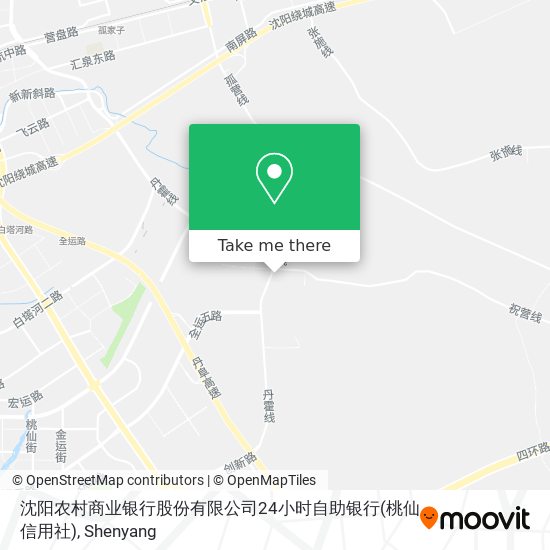 沈阳农村商业银行股份有限公司24小时自助银行(桃仙信用社) map