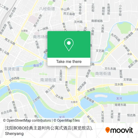 沈阳BOBO经典主题时尚公寓式酒店(展览馆店) map