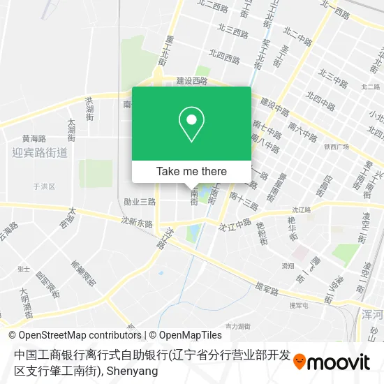 中国工商银行离行式自助银行(辽宁省分行营业部开发区支行肇工南街) map