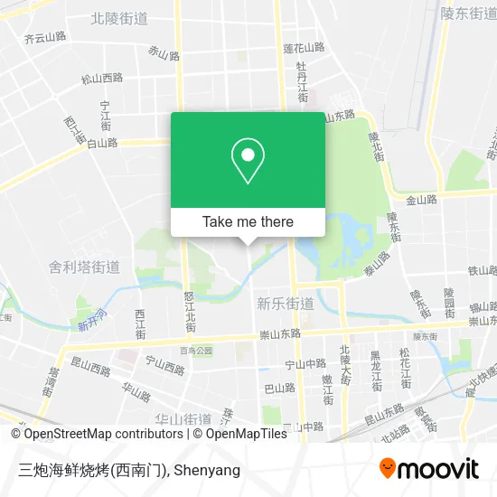 三炮海鲜烧烤(西南门) map