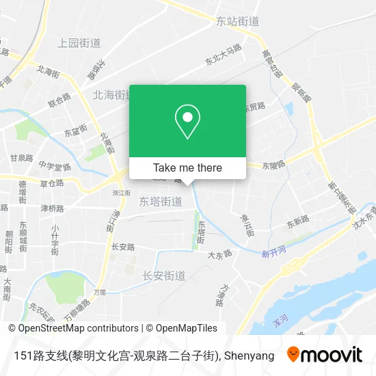 151路支线(黎明文化宫-观泉路二台子街) map