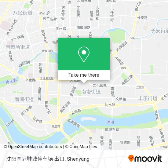 沈阳国际鞋城停车场-出口 map