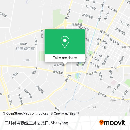 二环路与勋业三路交叉口 map