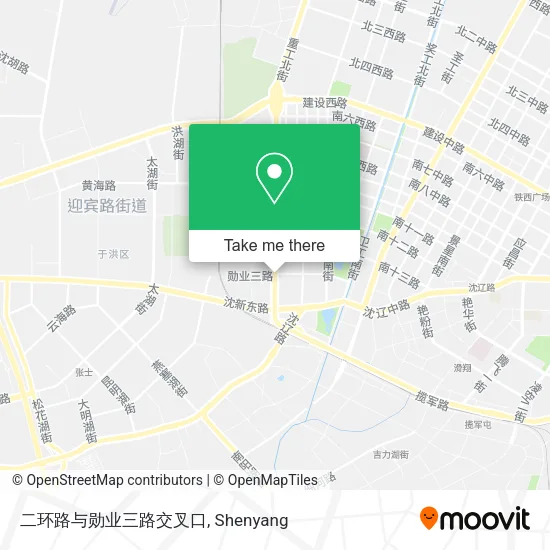 二环路与勋业三路交叉口 map