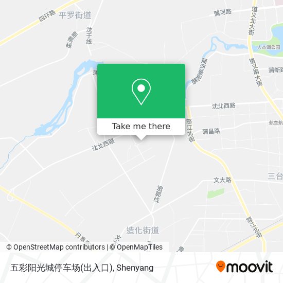五彩阳光城停车场(出入口) map