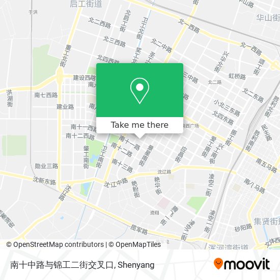 南十中路与锦工二街交叉口 map