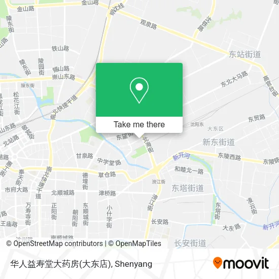 华人益寿堂大药房(大东店) map