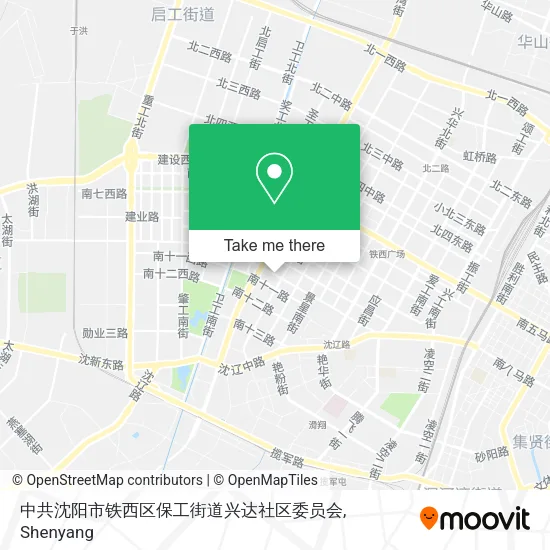 中共沈阳市铁西区保工街道兴达社区委员会 map