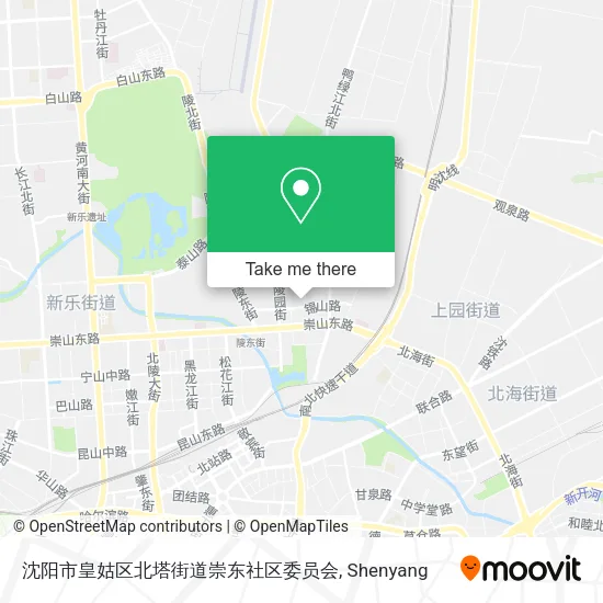 沈阳市皇姑区北塔街道崇东社区委员会 map