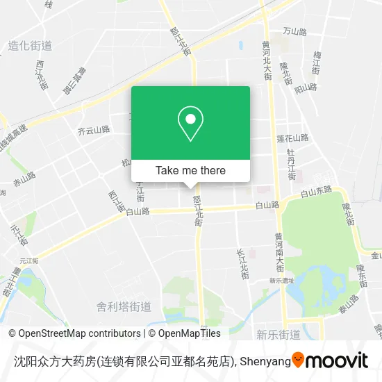 沈阳众方大药房(连锁有限公司亚都名苑店) map