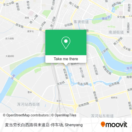 麦当劳长白西路得来速店-停车场 map